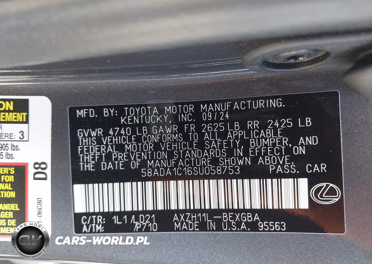 2025 Lexus Es 300H VIN:58ADA1C16SU058753 - 9