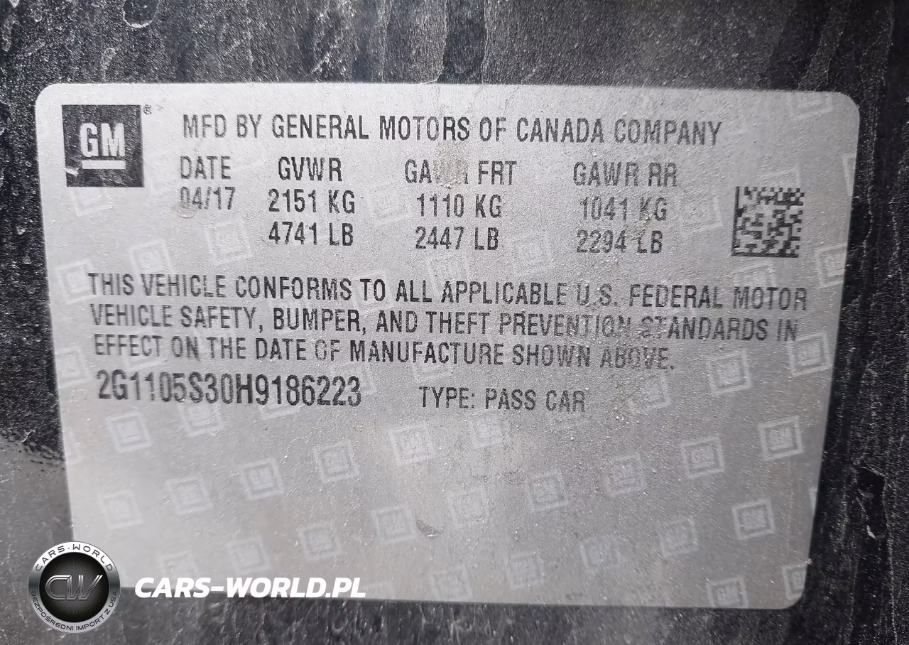 2017 Chevrolet Impala 1Lt VIN:2G1105S30H9186223 - 9