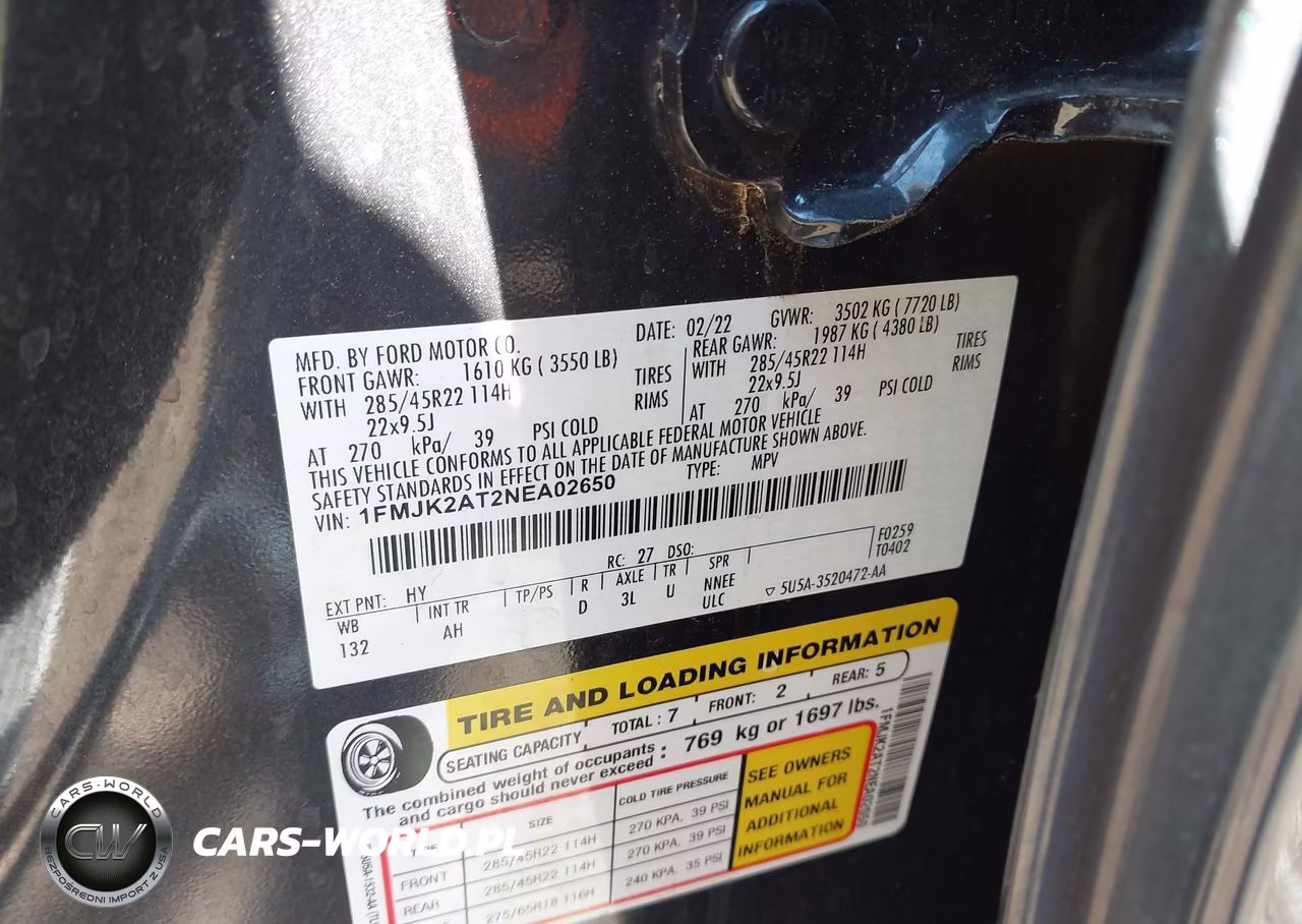 2022 Ford Expedition Limited Max VIN:1FMJK2AT2NEA02650 - 9