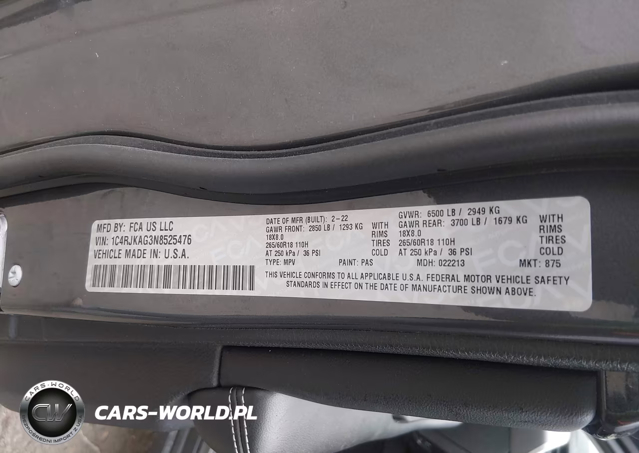 2022 Jeep Grand Cherokee L Laredo 4X4 VIN:1C4RJKAG3N8525476 - 9