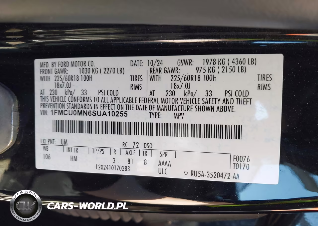 2025 Ford Escape St-Line VIN:1FMCU0MN6SUA10255 - 9