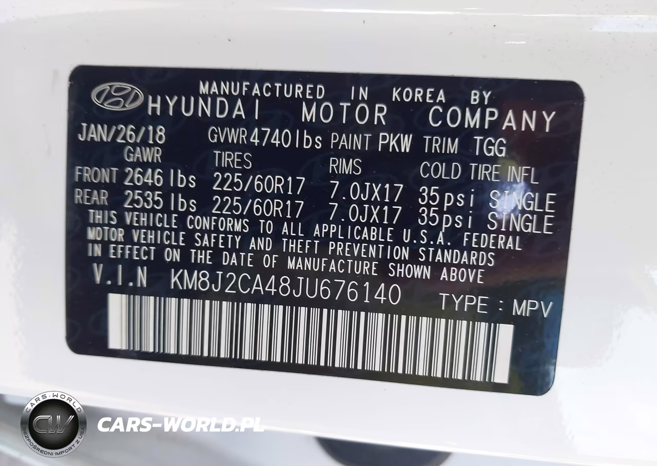 2018 Hyundai Tucson Se VIN:KM8J2CA48JU676140 - 9