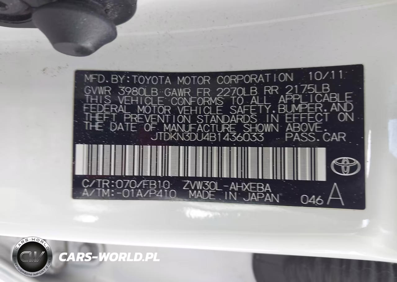 2011 Toyota Prius VIN:JTDKN3DU4B1436033 - 9