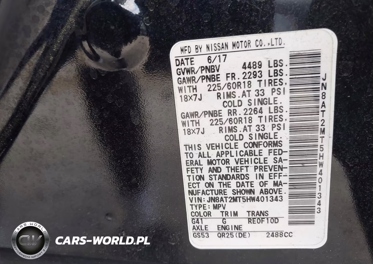 2017 Nissan Rogue Sl VIN:JN8AT2MT5HW401343 - 9