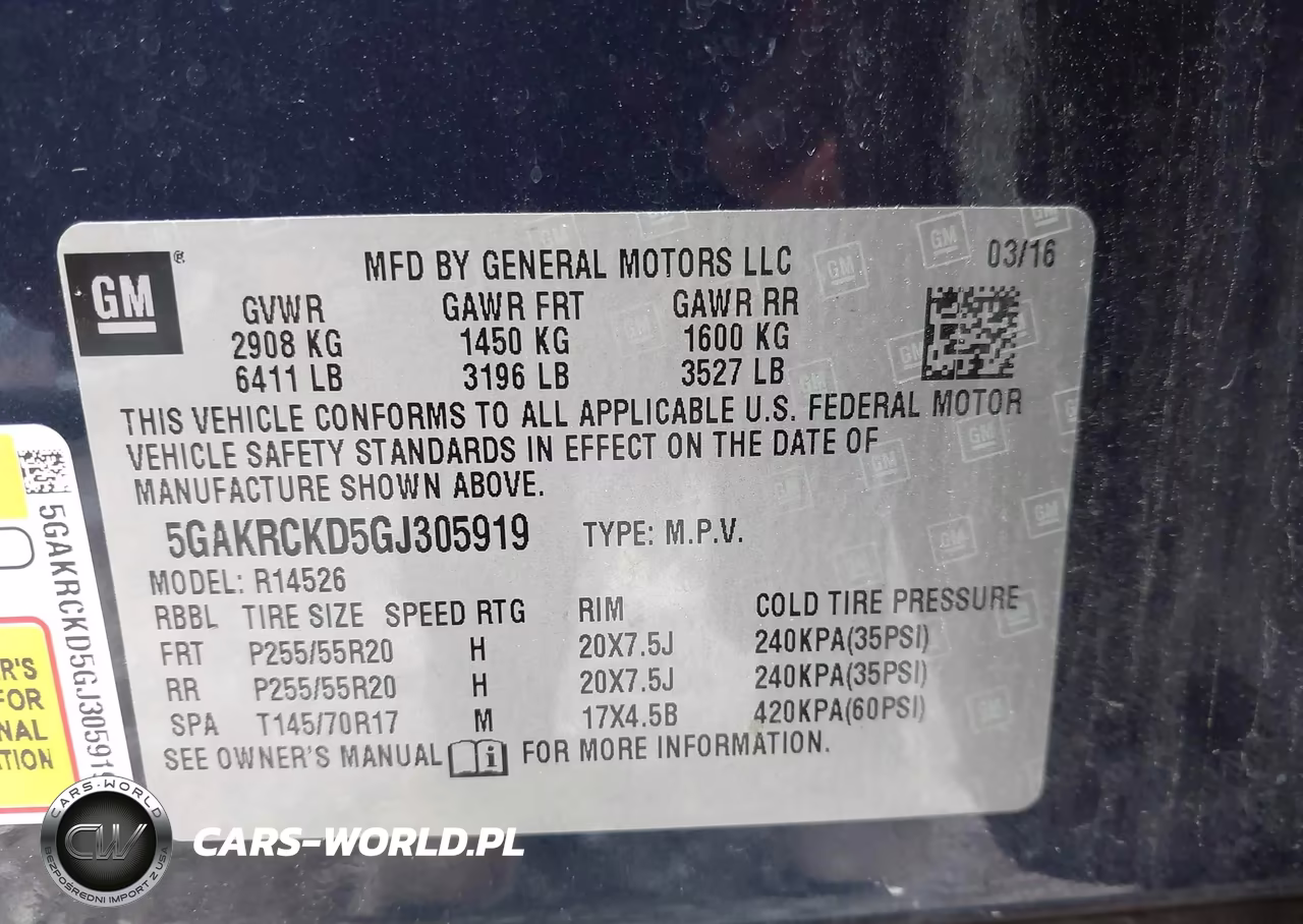 2016 Buick Enclave Premium VIN:5GAKRCKD5GJ305919 - 9