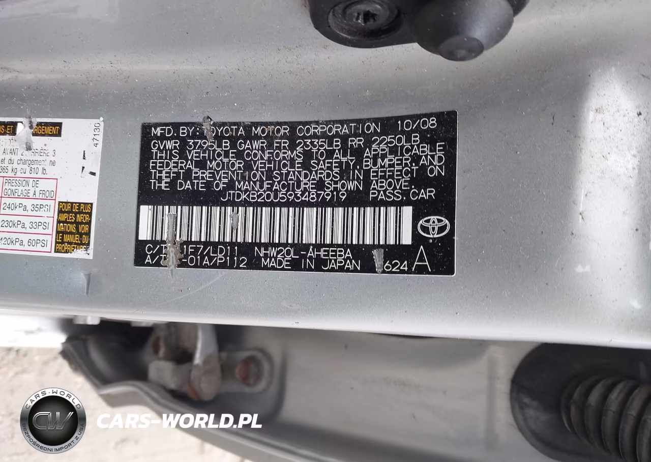 2009 Toyota Prius VIN:JTDKB20U593487919 - 9
