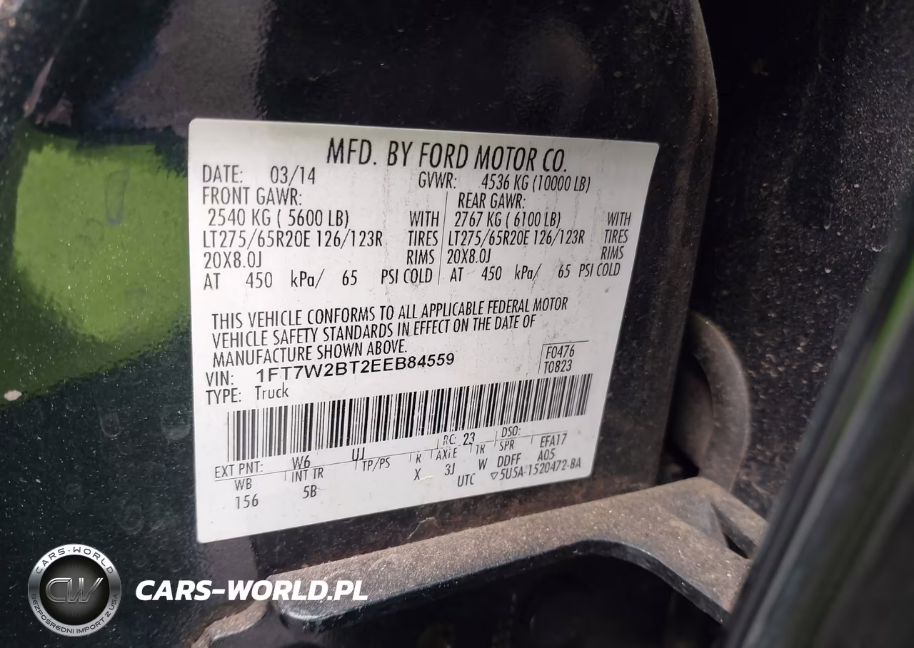 2014 Ford F-250 Lariat VIN:1FT7W2BT2EEB84559 - 9