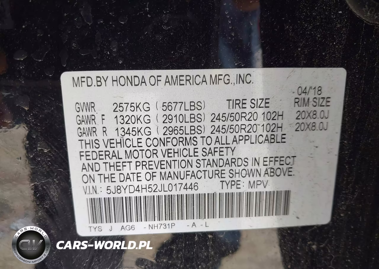 2018 Acura Mdx Technology Package Acurawatch Plus Pkg VIN:5J8YD4H52JL017446 - 9