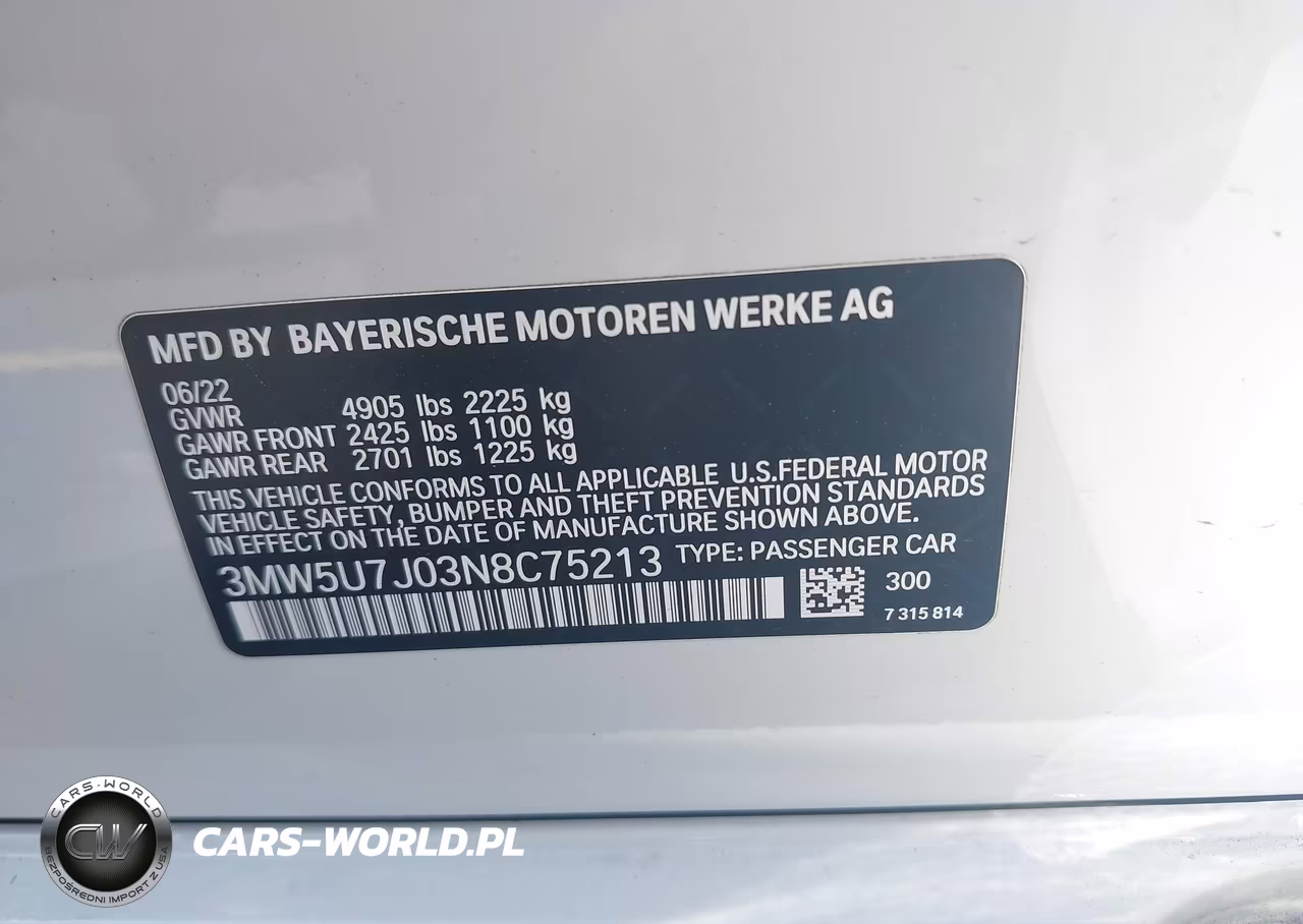 2022 BMW M340I VIN:3MW5U7J03N8C75213 - 9