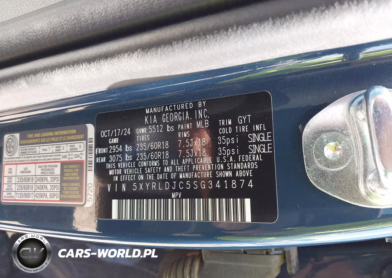 2025 Kia Sorento S VIN:5XYRLDJC5SG341874 - 9