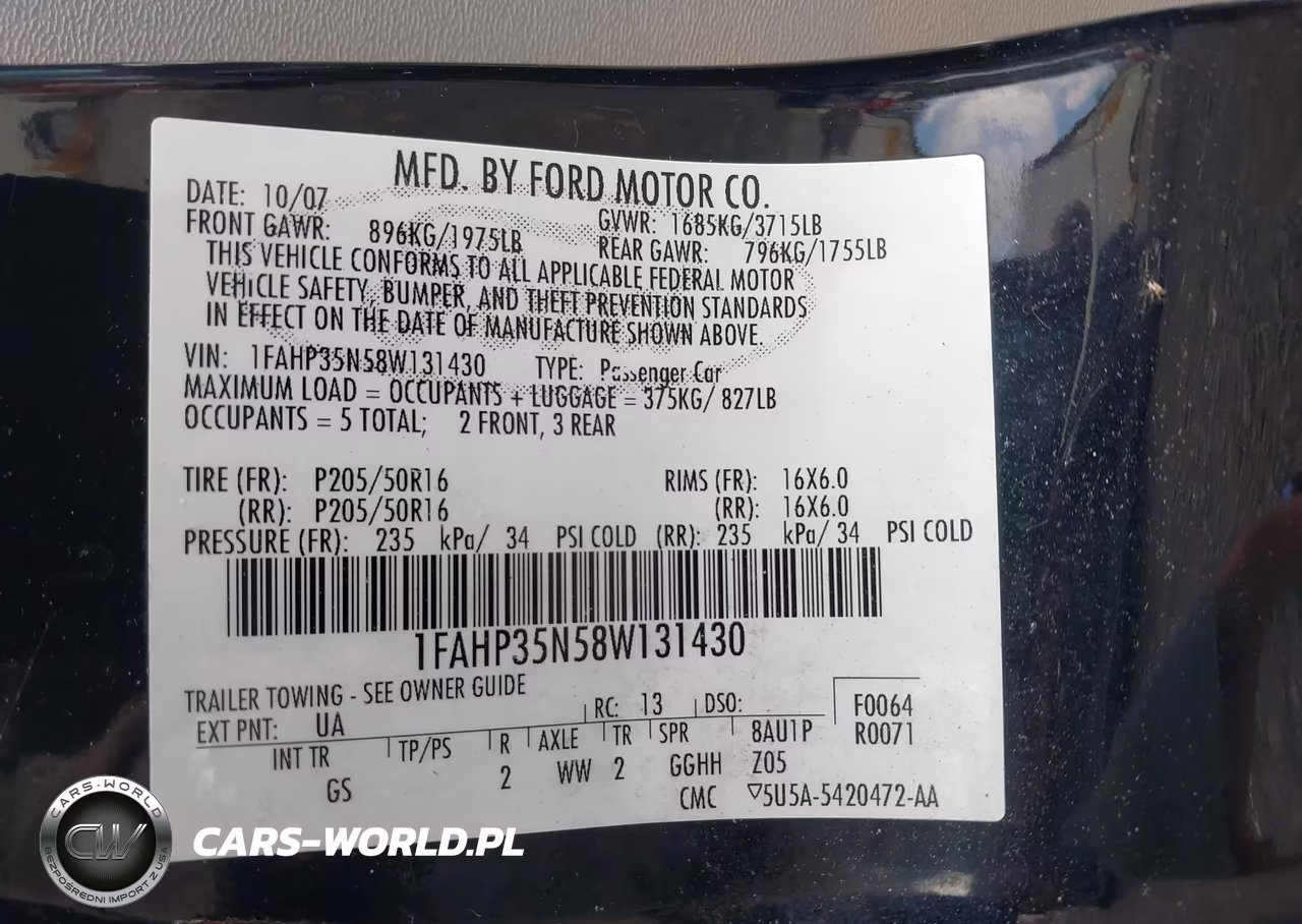 2008 Ford Focus Se-Ses VIN:1FAHP35N58W131430 - 9