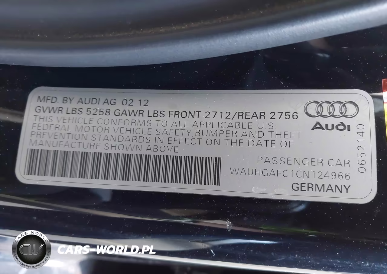 2012 Audi A6 3.0 Premium VIN:WAUHGAFC1CN124966 - 9