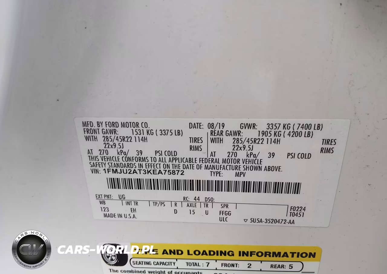 2019 Ford Expedition Limited VIN:1FMJU2AT3KEA75872 - 9