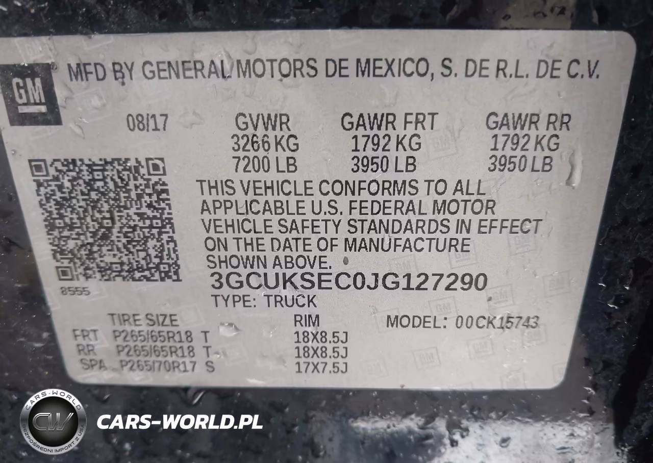 2018 Chevrolet Silverado 1500 2Lz VIN:3GCUKSEC0JG127290 - 9