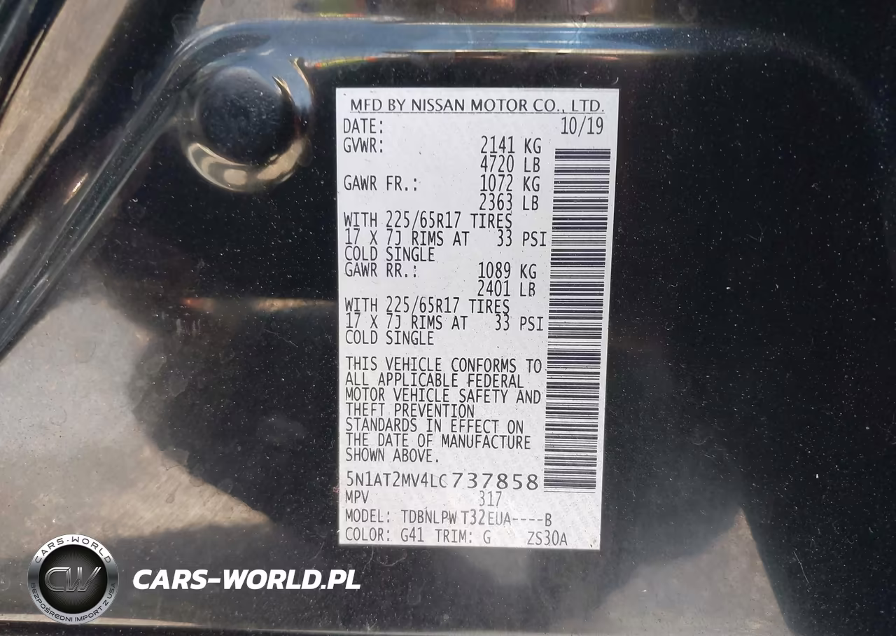 2020 Nissan Rogue S Intelligent Awd VIN:5N1AT2MV4LC737858 - 9