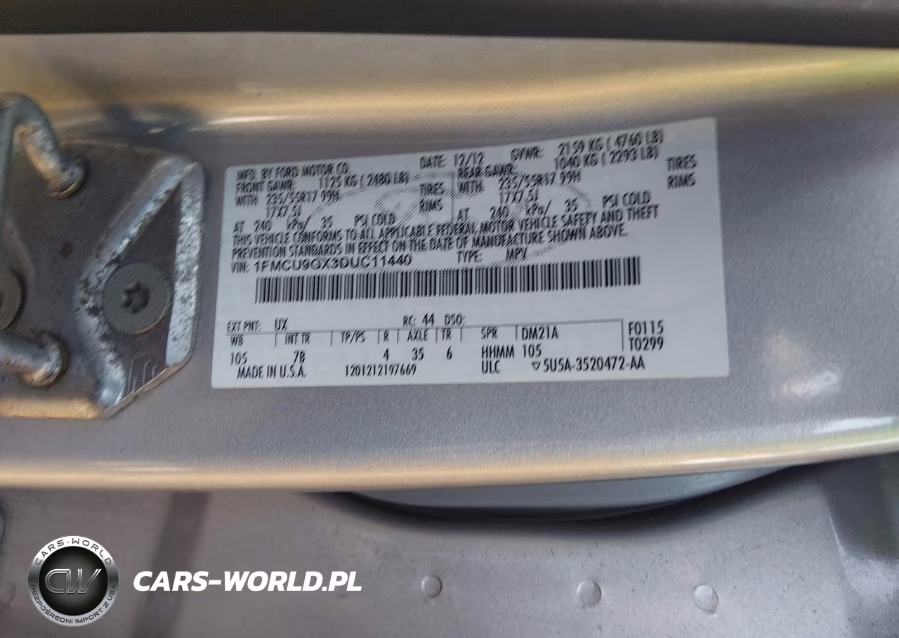 2013 Ford Escape Se VIN:1FMCU9GX3DUC11440 - 9