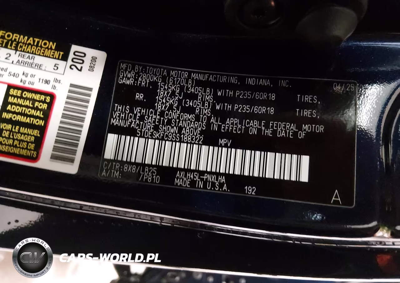2025 Toyota Sienna Platinum VIN:5TDESKFC9SS188322 - 9