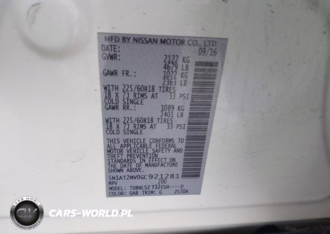 2016 Nissan Rogue Sl VIN:5N1AT2MV0GC921281 - 9