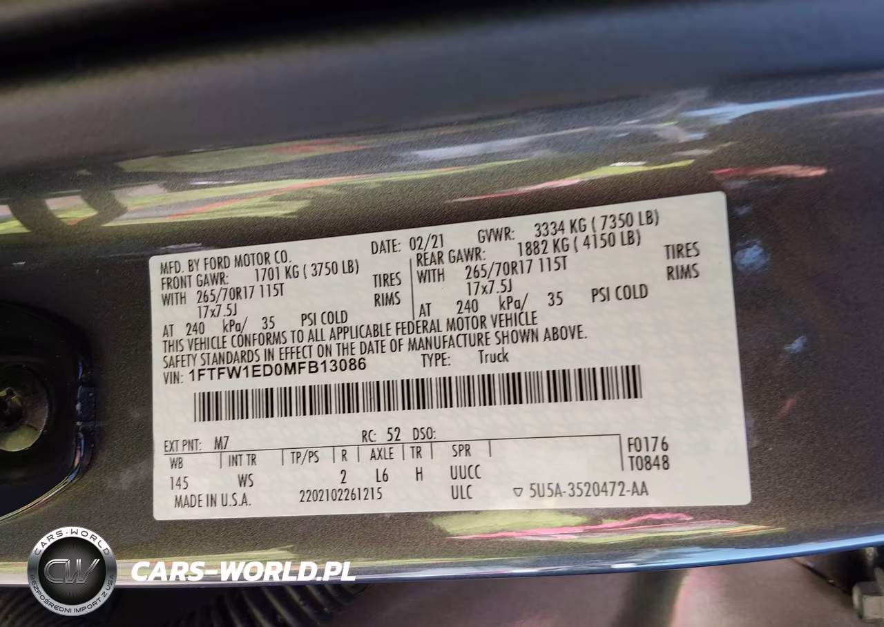 2021 Ford F-150 Xl VIN:1FTFW1ED0MFB13086 - 9