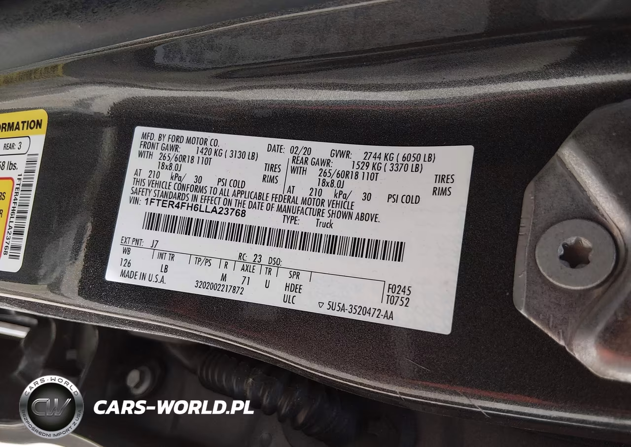 2020 Ford Ranger Xlt VIN:1FTER4FH6LLA23768 - 9