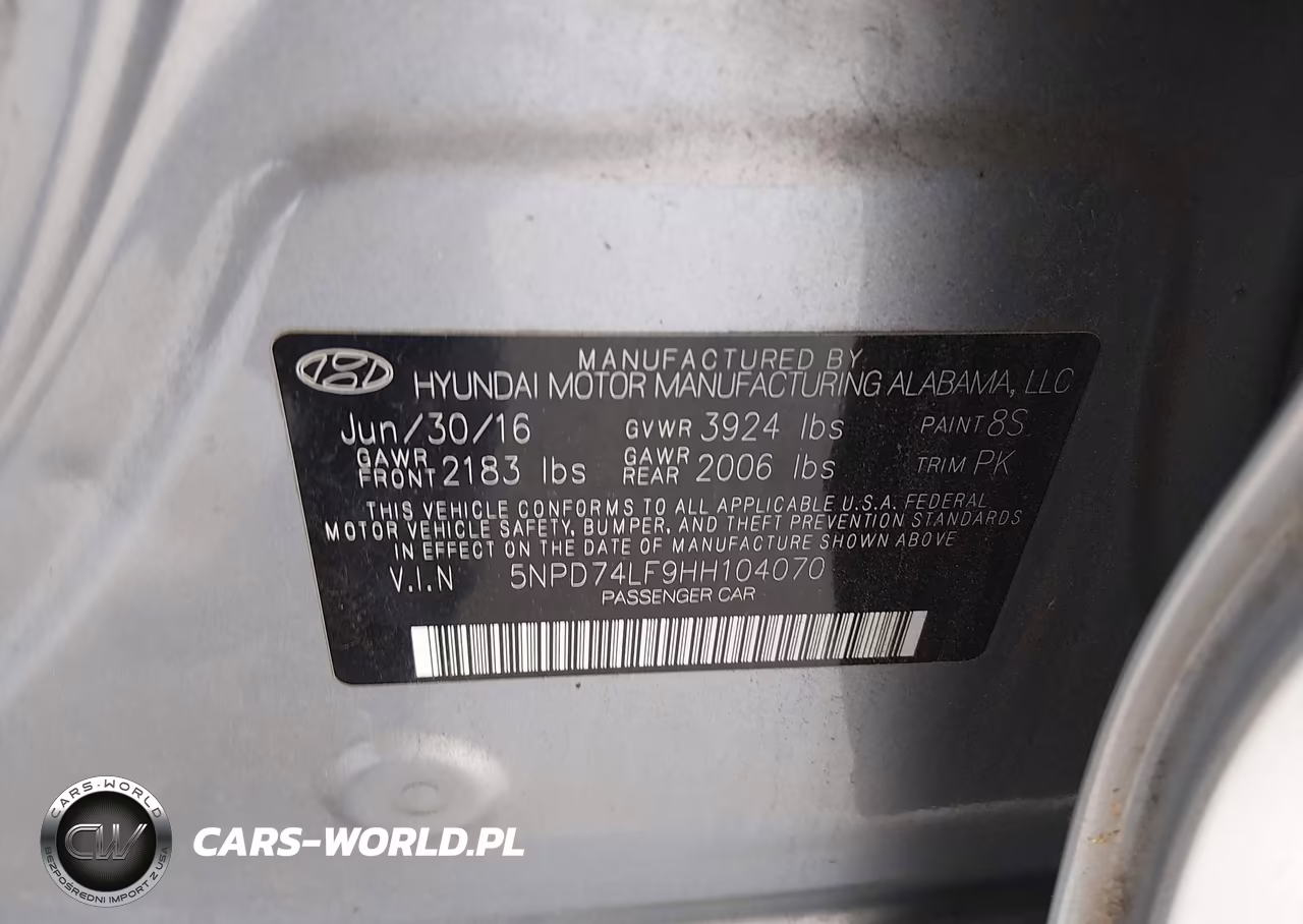 2017 Hyundai Elantra Se VIN:5NPD74LF9HH104070 - 9