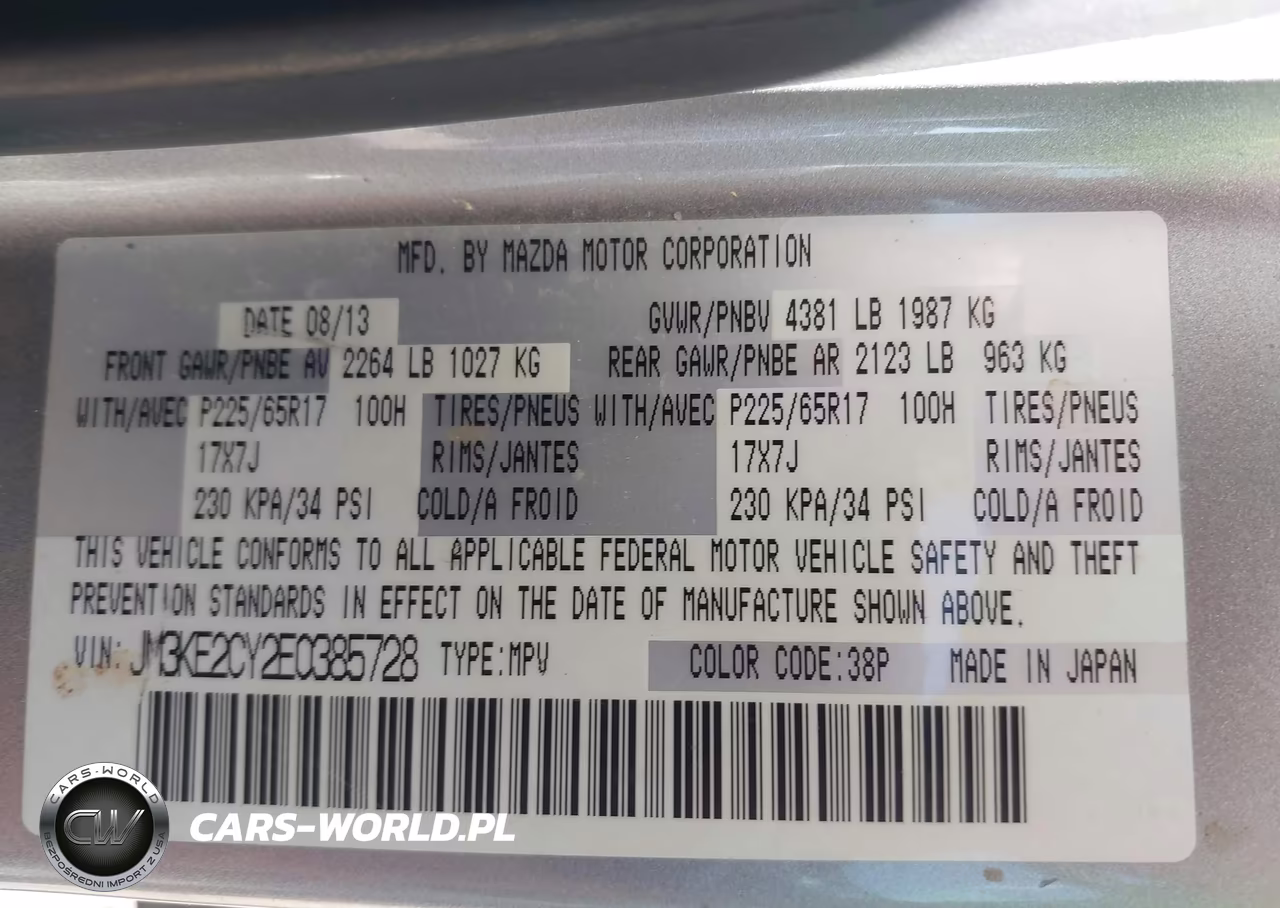 2014 Mazda Cx-5 Touring VIN:JM3KE2CY2E0385728 - 9