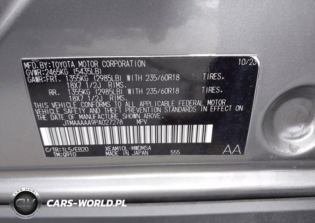 2023 Toyota Bz4X Xle VIN:JTMAAAAA9PA027278 - 9