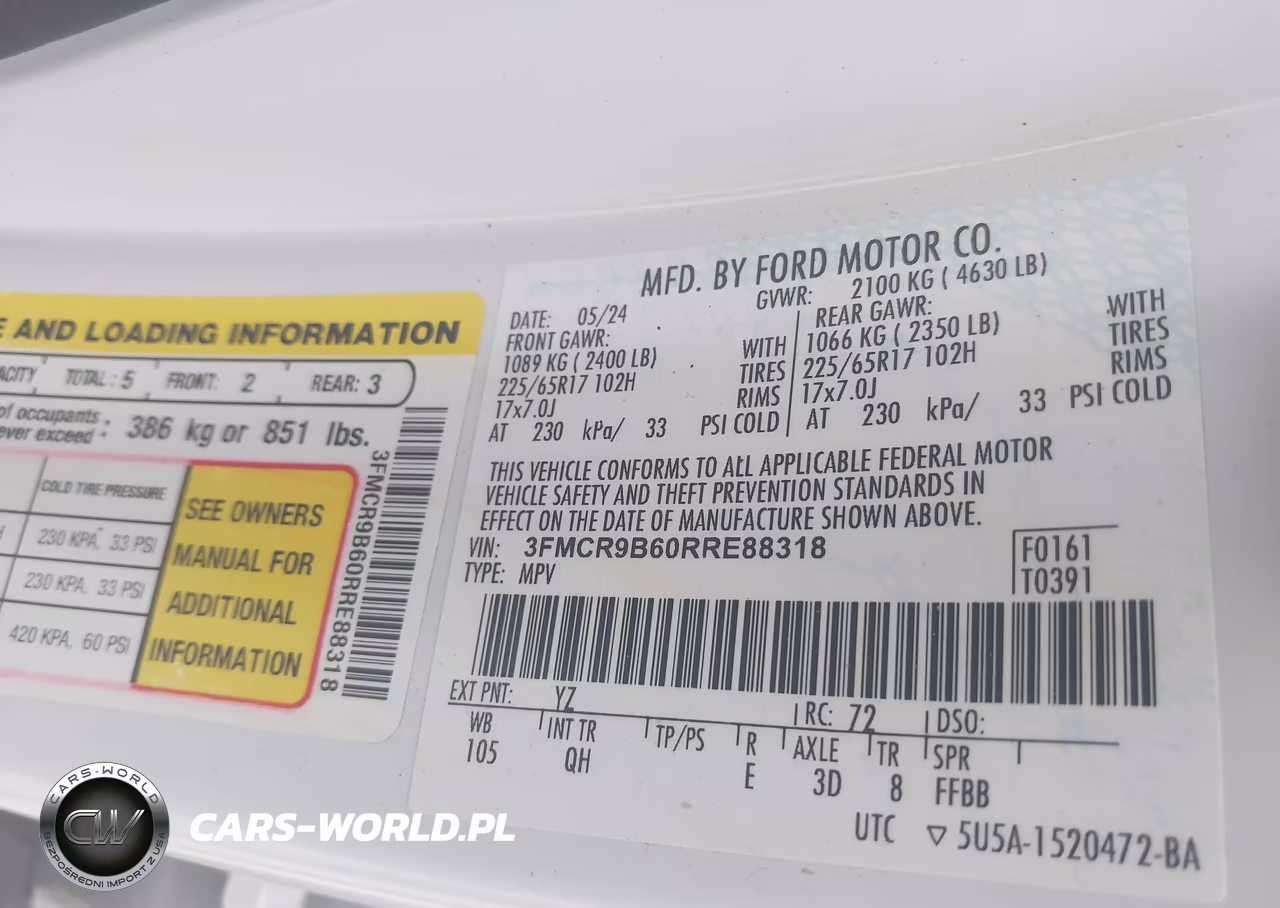 2024 Ford Bronco Sport Big Bend VIN:3FMCR9B60RRE88318 - 9