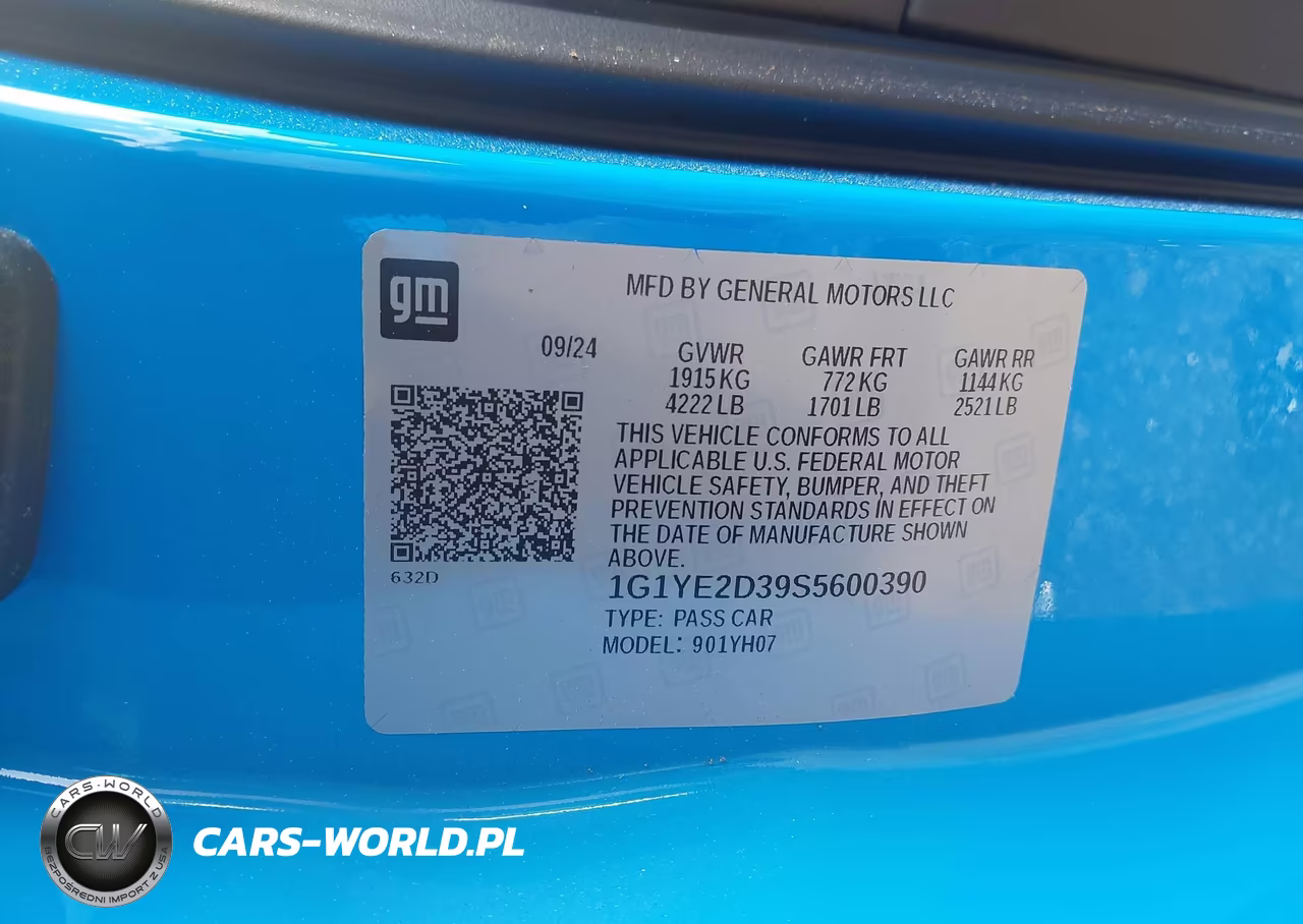 2025 Chevrolet Corvette Z06 Rwd 2Lz VIN:1G1YE2D39S5600390 - 9