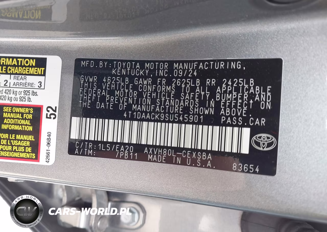 2025 Toyota Camry Se VIN:4T1DAACK9SU545901 - 9