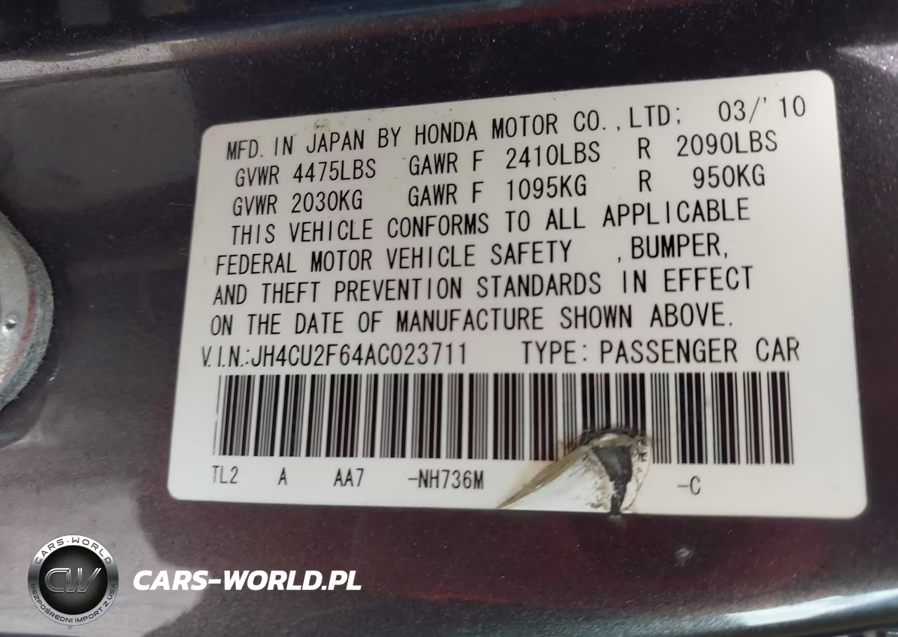 2010 Acura Tsx 2.4 VIN:JH4CU2F64AC023711 - 9