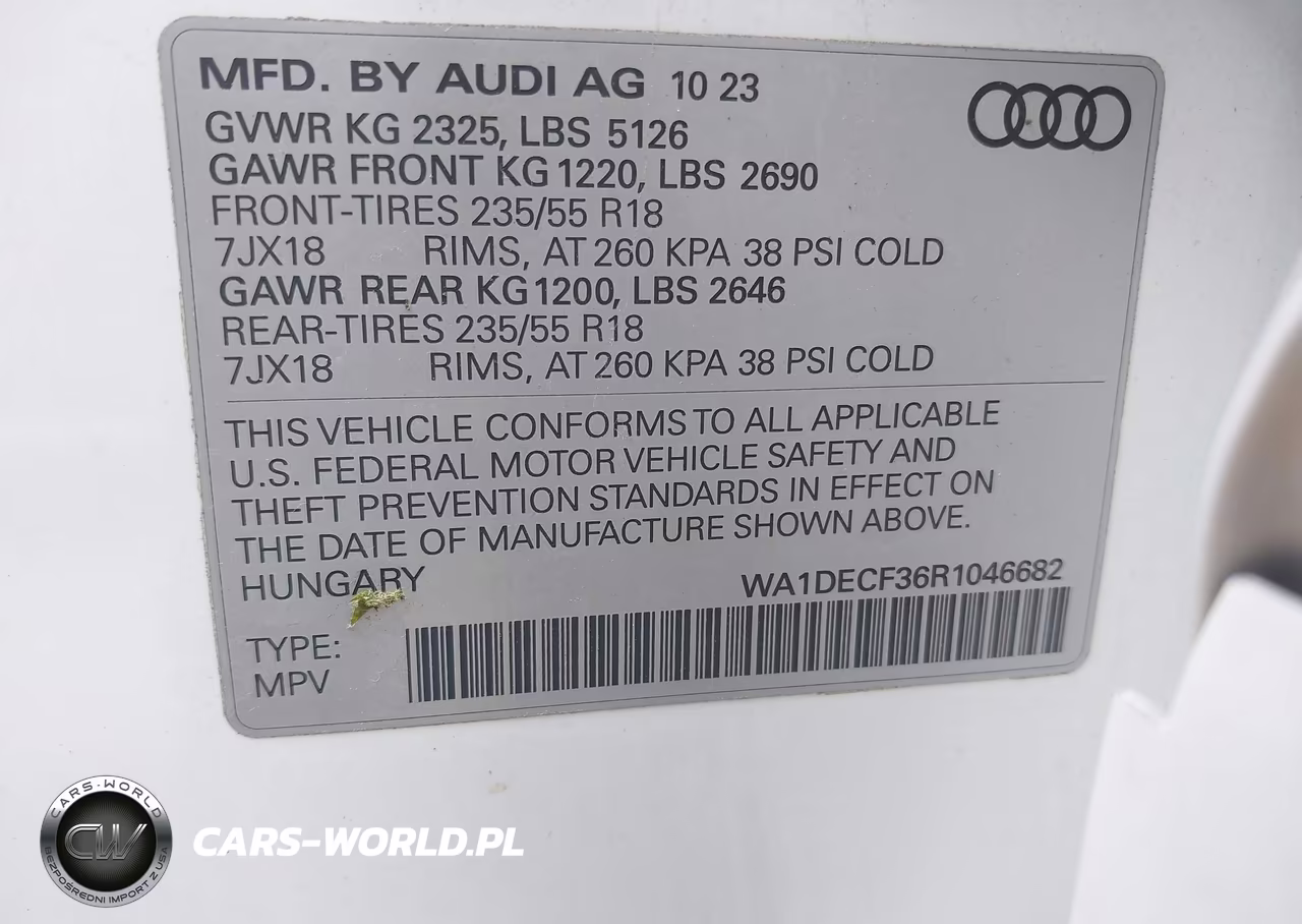 2024 Audi Q3 Premium 45 Tfsi S Line Quattro Tiptronic VIN:WA1DECF36R1046682 - 9