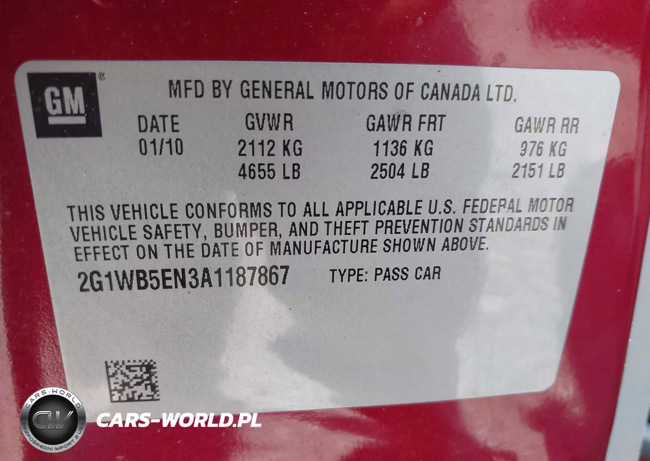 2010 Chevrolet Impala Lt VIN:2G1WB5EN3A1187867 - 9