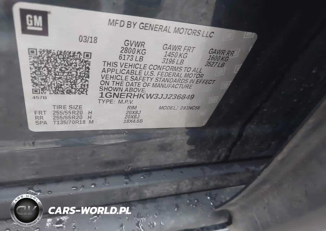 2018 Chevrolet Traverse 3Lt VIN:1GNERHKW3JJ236849 - 9