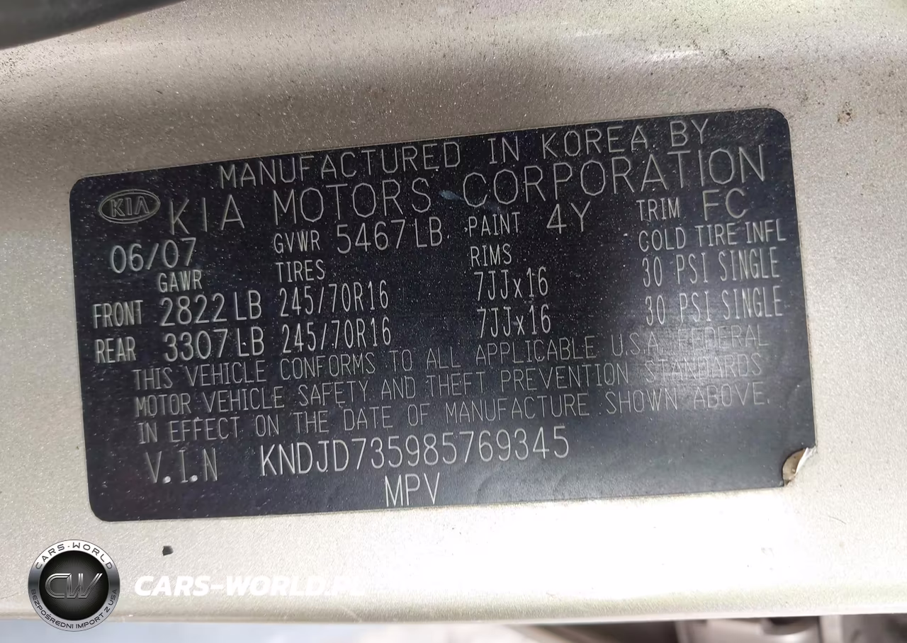 2008 Kia Sorento Base VIN:KNDJD735985769345 - 9