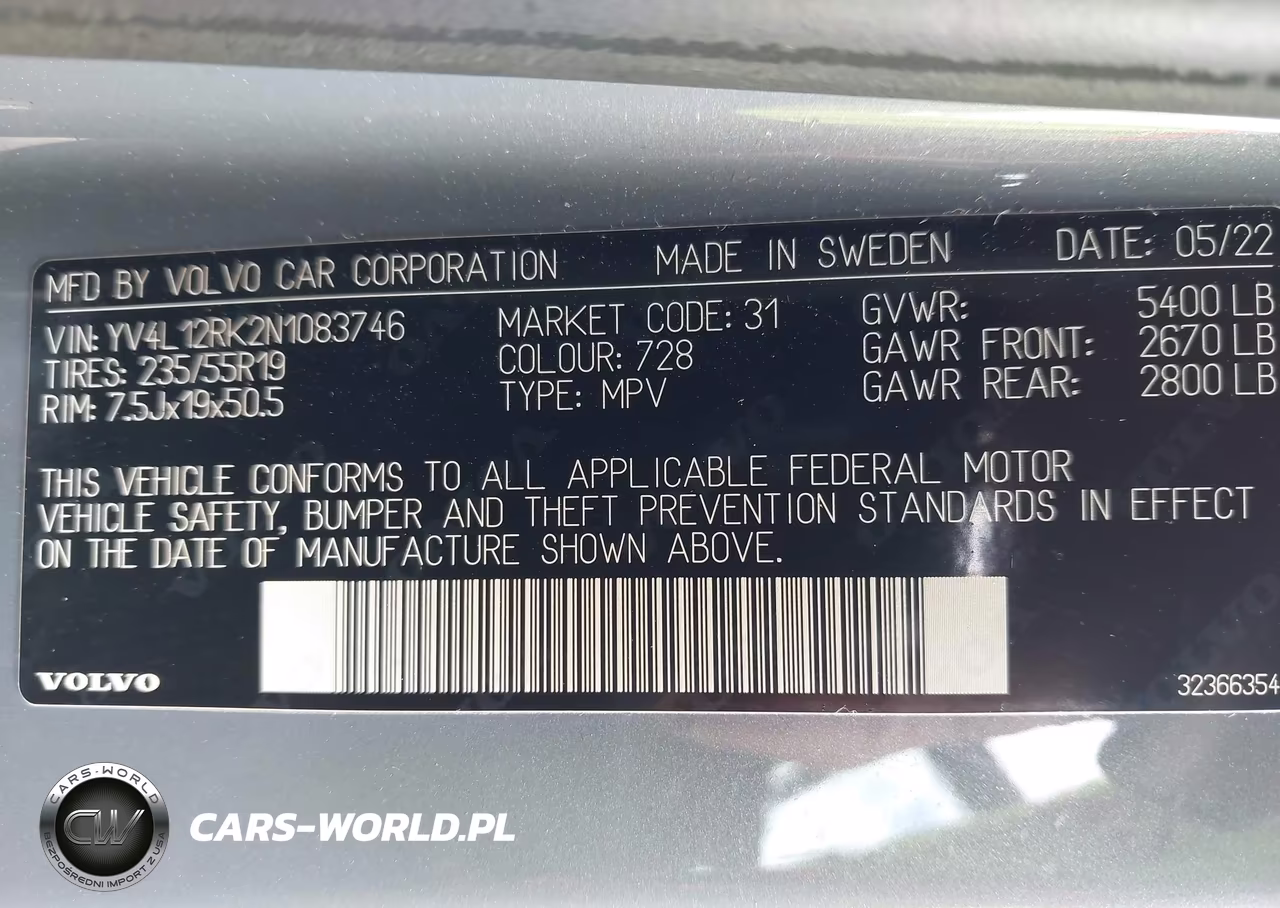 2022 Volvo Xc60 B5 Momentum VIN:YV4L12RK2N1083746 - 9