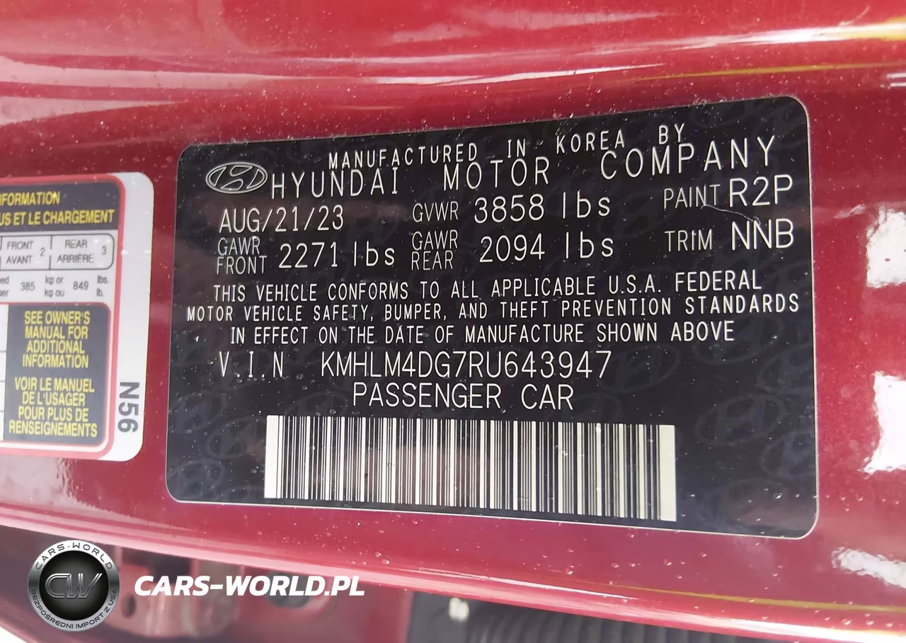 2024 Hyundai Elantra Sel VIN:KMHLM4DG7RU643947 - 9