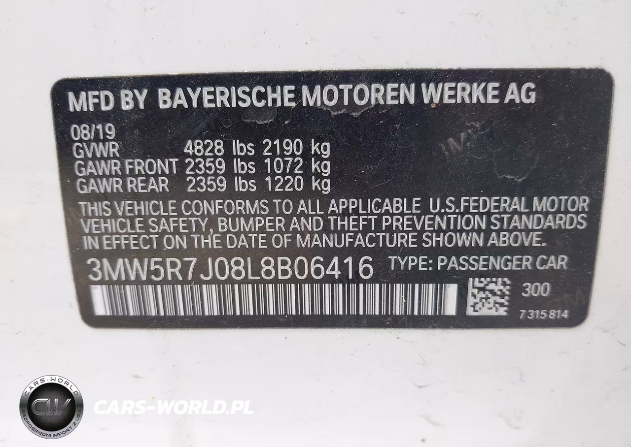 2020 BMW 330I xDrive VIN:3MW5R7J08L8B06416 - 9