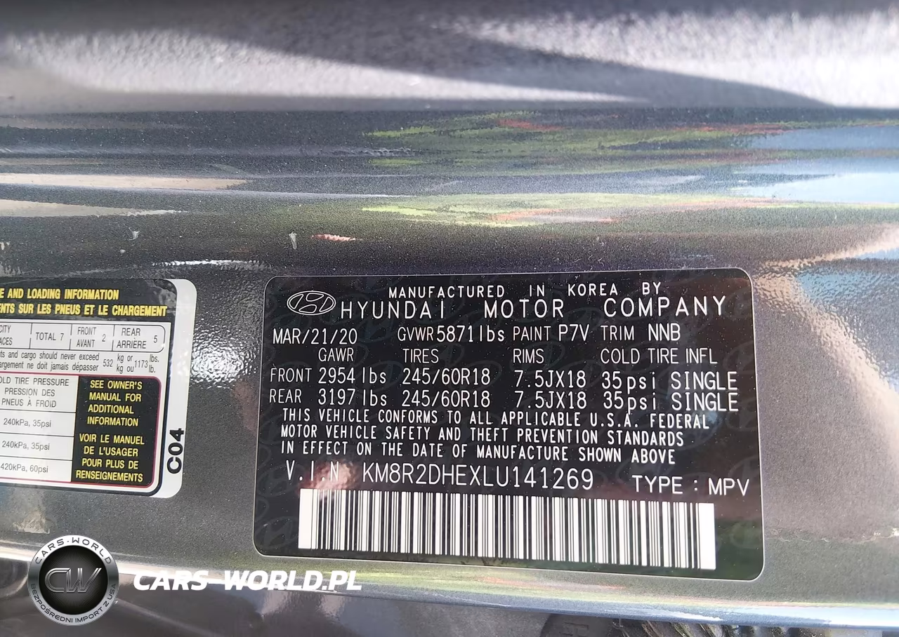 2020 Hyundai Palisade Sel VIN:KM8R2DHEXLU141269 - 9