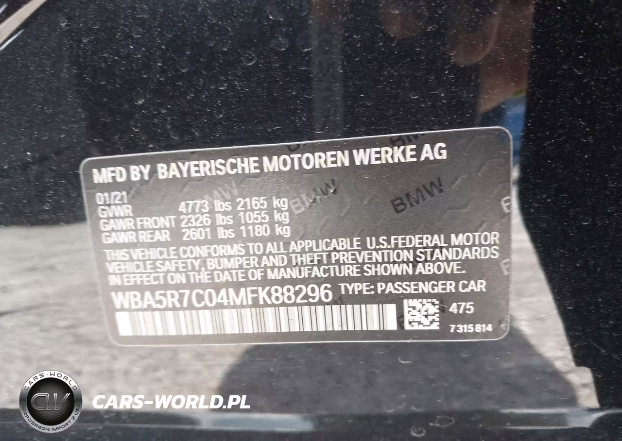 2021 BMW 330I xDrive VIN:WBA5R7C04MFK88296 - 9