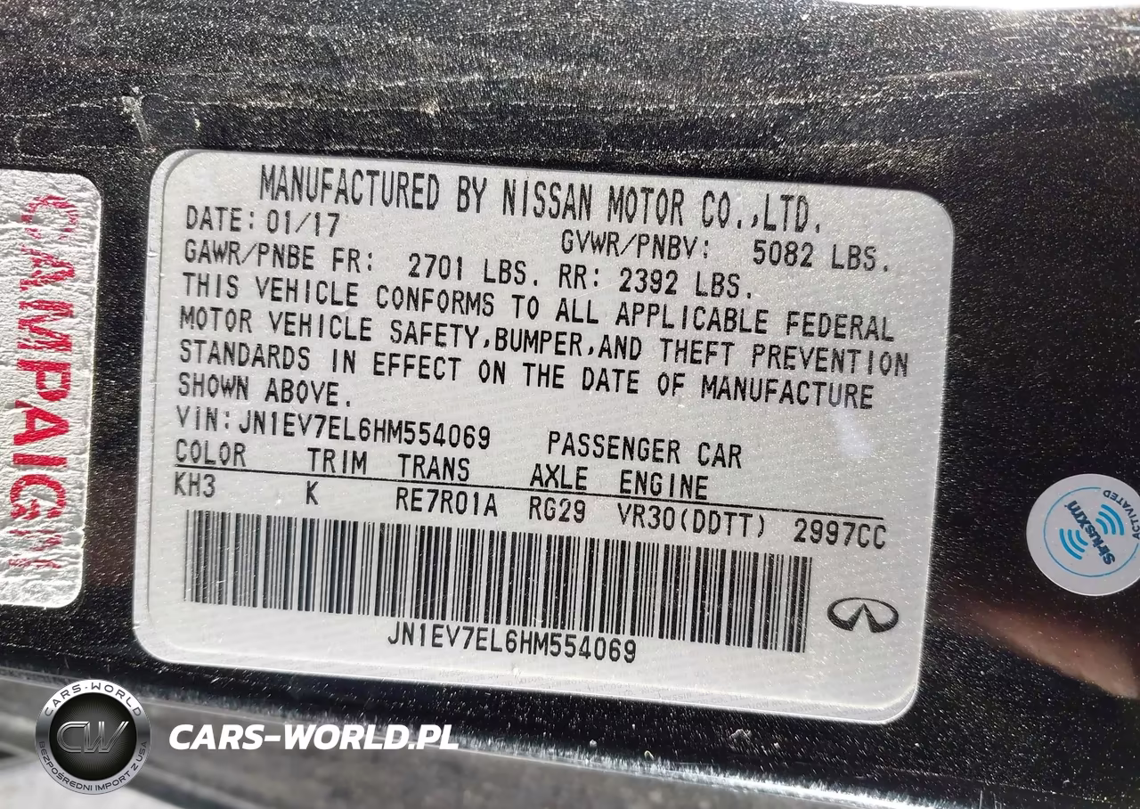 2017 Infiniti Q60 3.0T Premium VIN:JN1EV7EL6HM554069 - 9