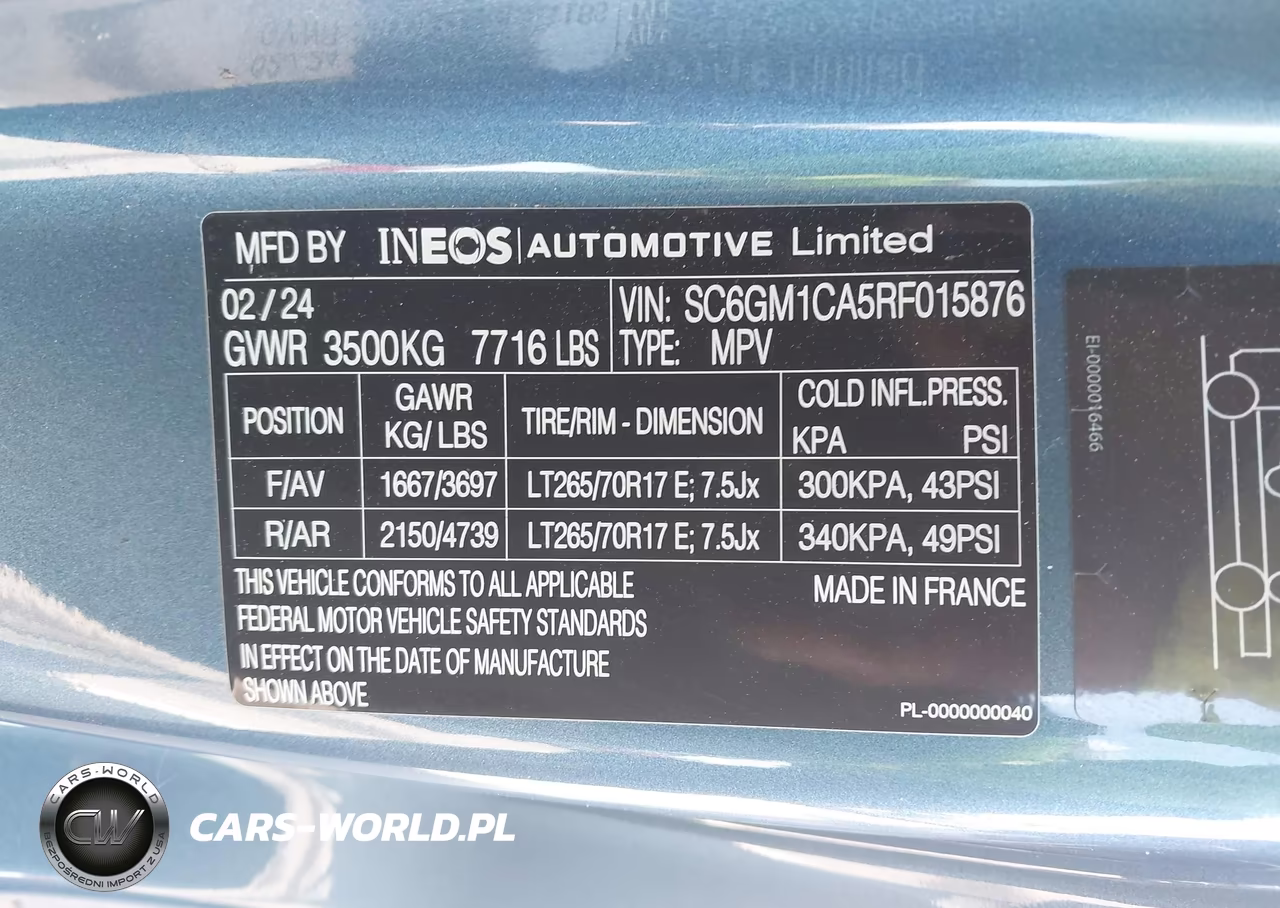 2024 Ineos Grenadier Fieldmaster Edition-Trialmaster Edition VIN:SC6GM1CA5RF015876 - 9