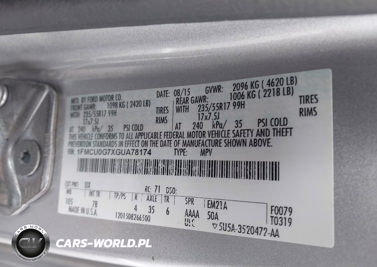 2016 Ford Escape Se VIN:1FMCU0G7XGUA78174 - 9