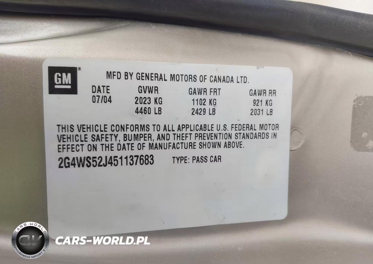 2005 Buick Century VIN:2G4WS52J451137683 - 9