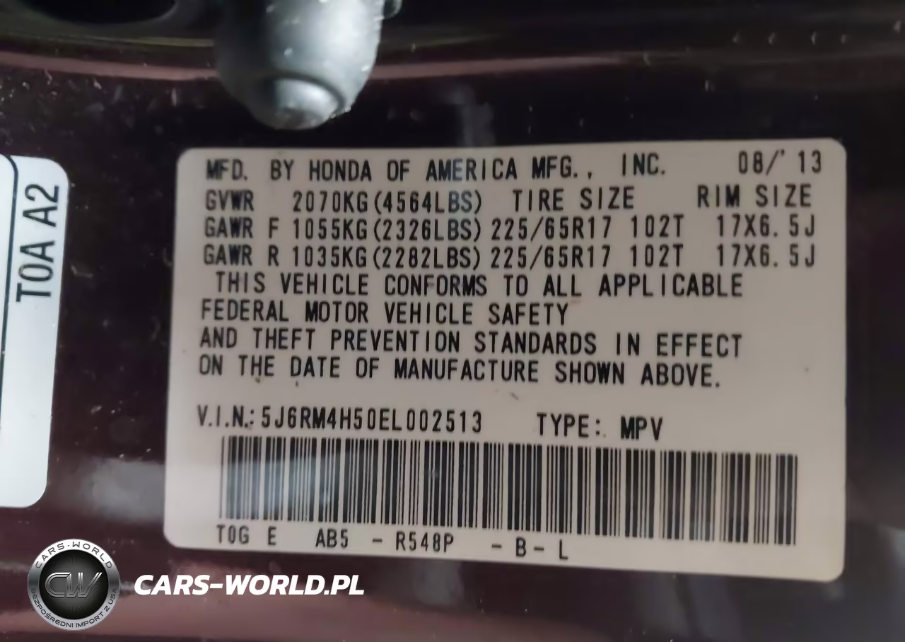 2014 Honda Cr-V Ex VIN:5J6RM4H50EL002513 - 9