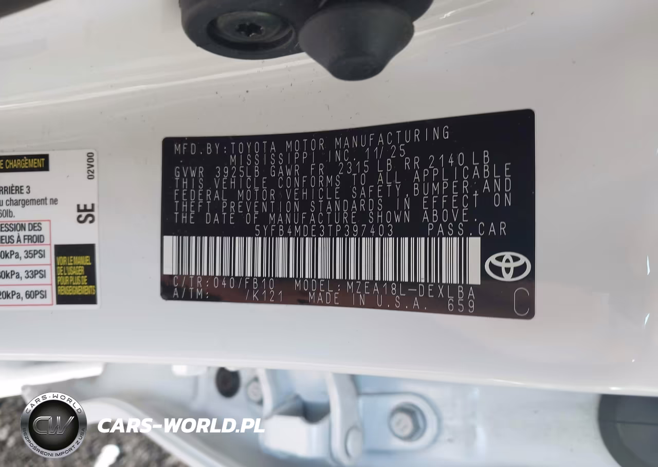 2026 Toyota Corolla Le VIN:5YFB4MDE3TP397403 - 9