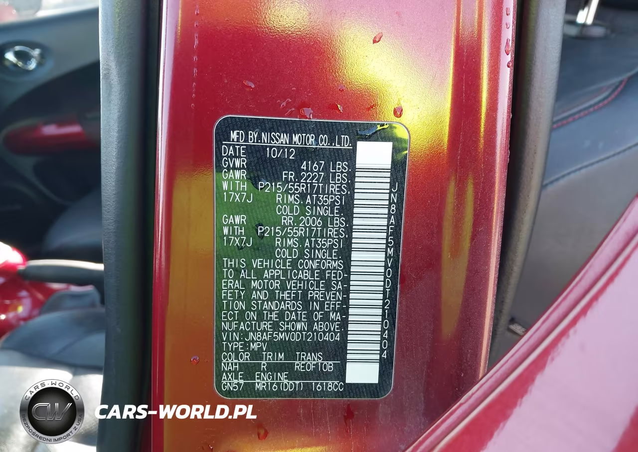 2013 Nissan Juke Sl VIN:JN8AF5MV0DT210404 - 9