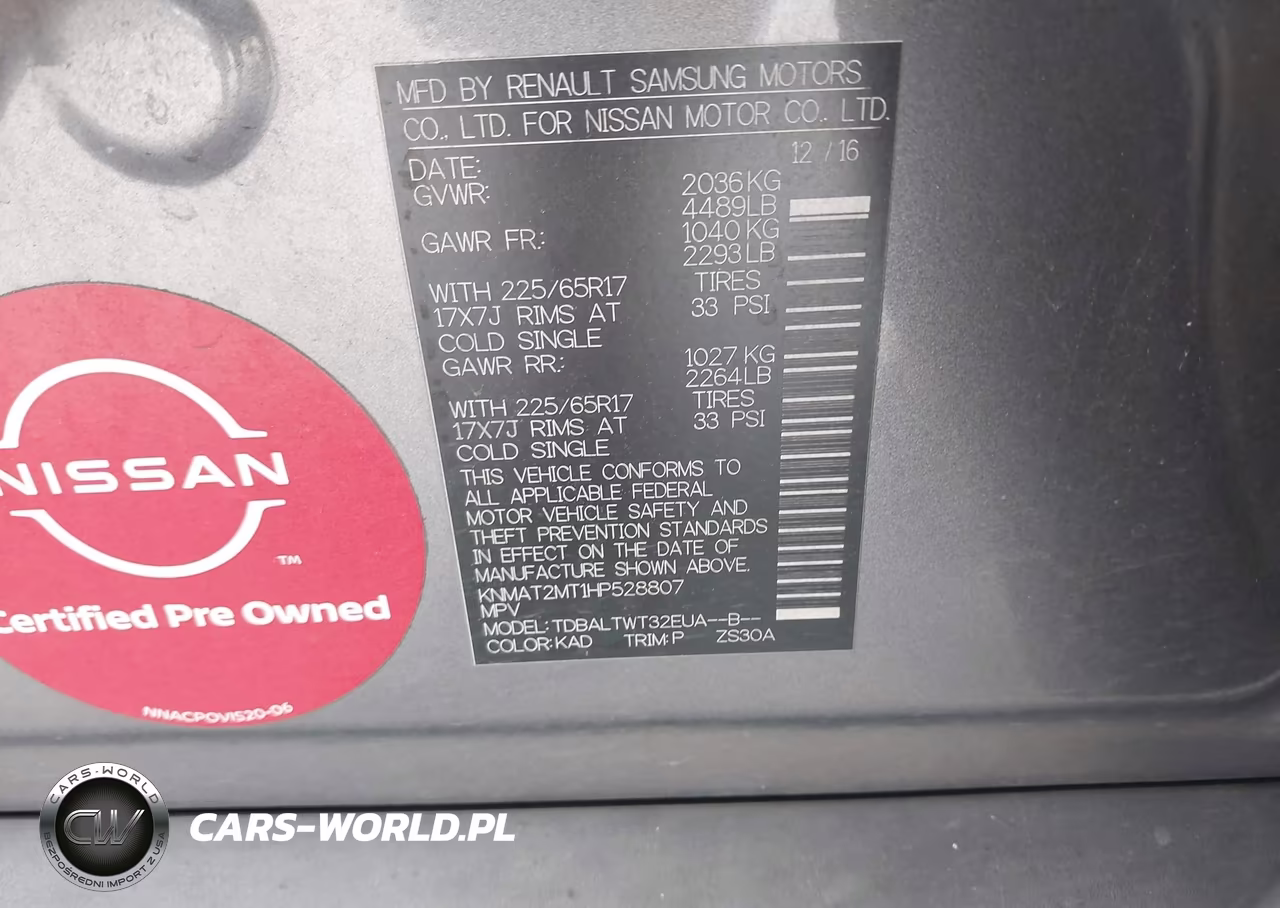 2017 Nissan Rogue Sv VIN:KNMAT2MT1HP528807 - 9