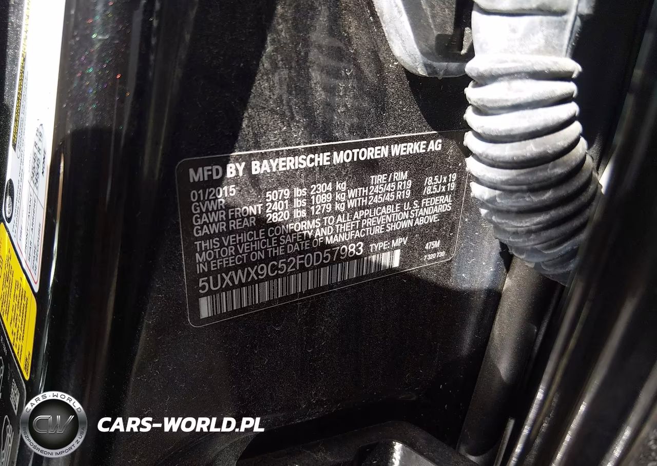 2015 BMW X3 xDrive28I VIN:5UXWX9C52F0D57983 - 9