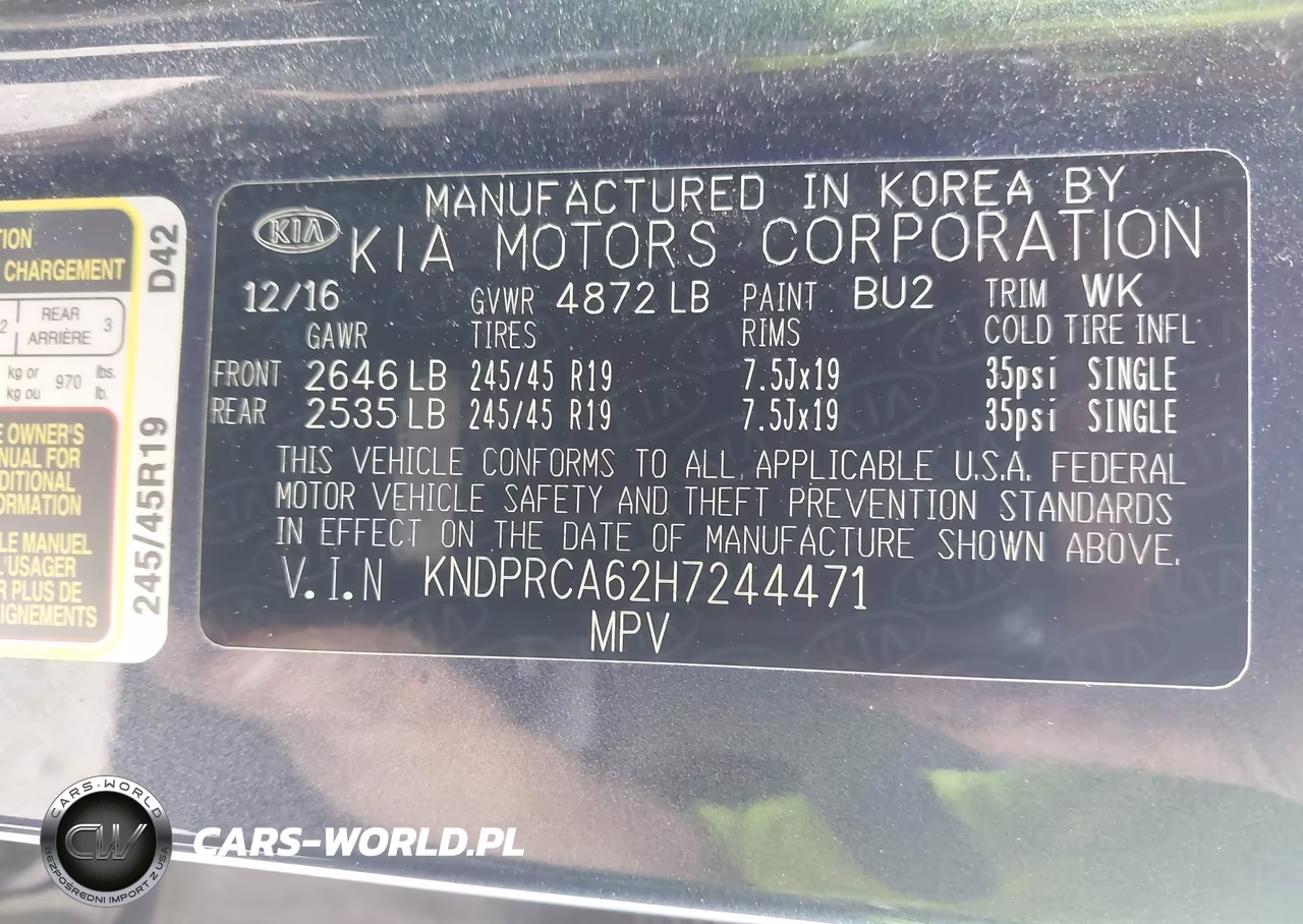 2017 Kia Sportage Sx Turbo VIN:KNDPRCA62H7244471 - 9